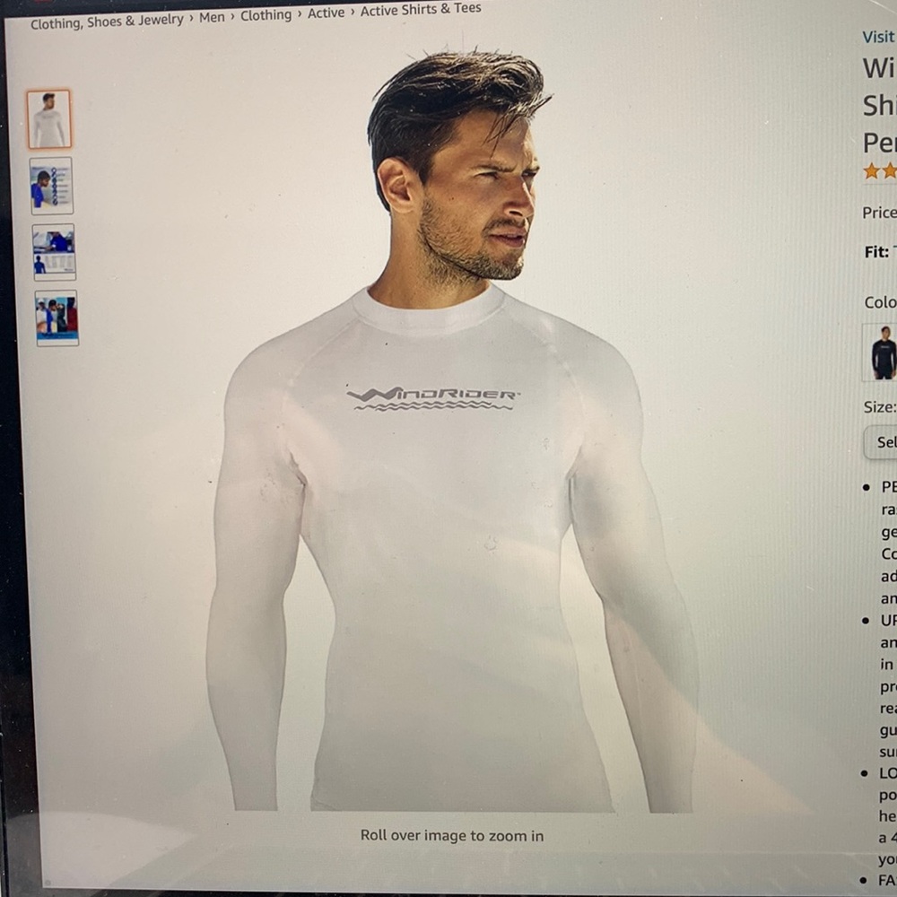 WindRider Mens Rash Guard Upf protection